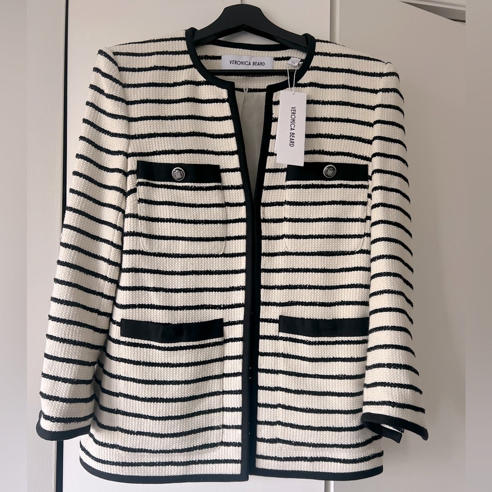 Veronica Beard Foster Stripe Dickey Jacket